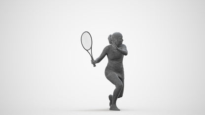 realistic 3D human girl sport, archviz people FBX OBJ for Blender, wireframe side view