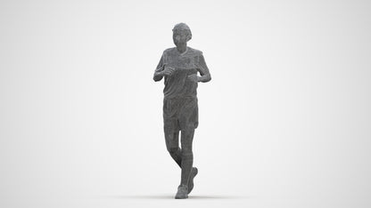 3D people model woman sport, scanned human for 3ds Max rendering, three-quarter front view render