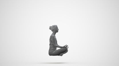 realistic 3D woman sport, scanned archviz people for Blender and 3ds Max, wireframe side view