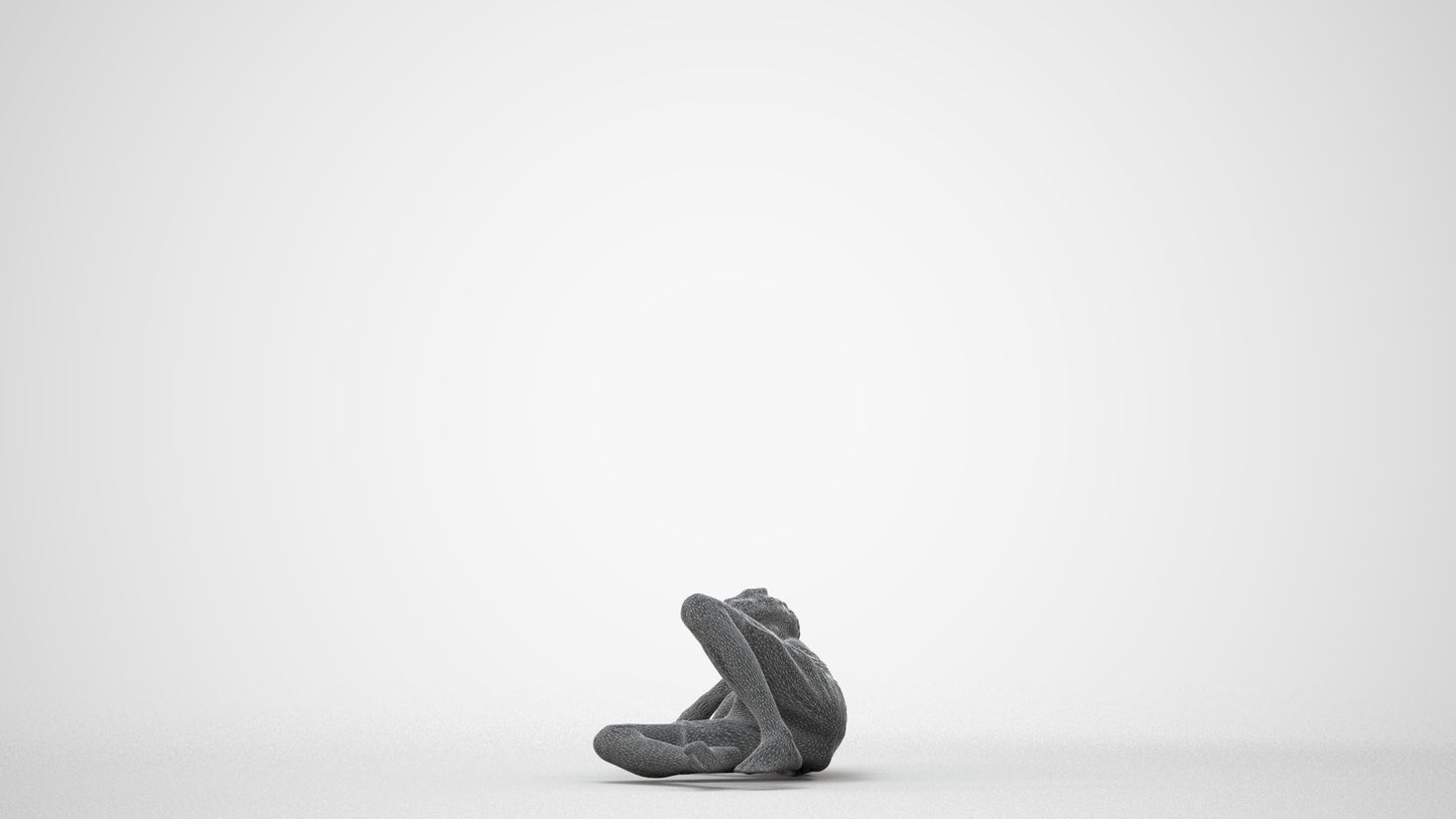 3D people model boy casual kids, scanned human for 3ds Max rendering, square thumbnail