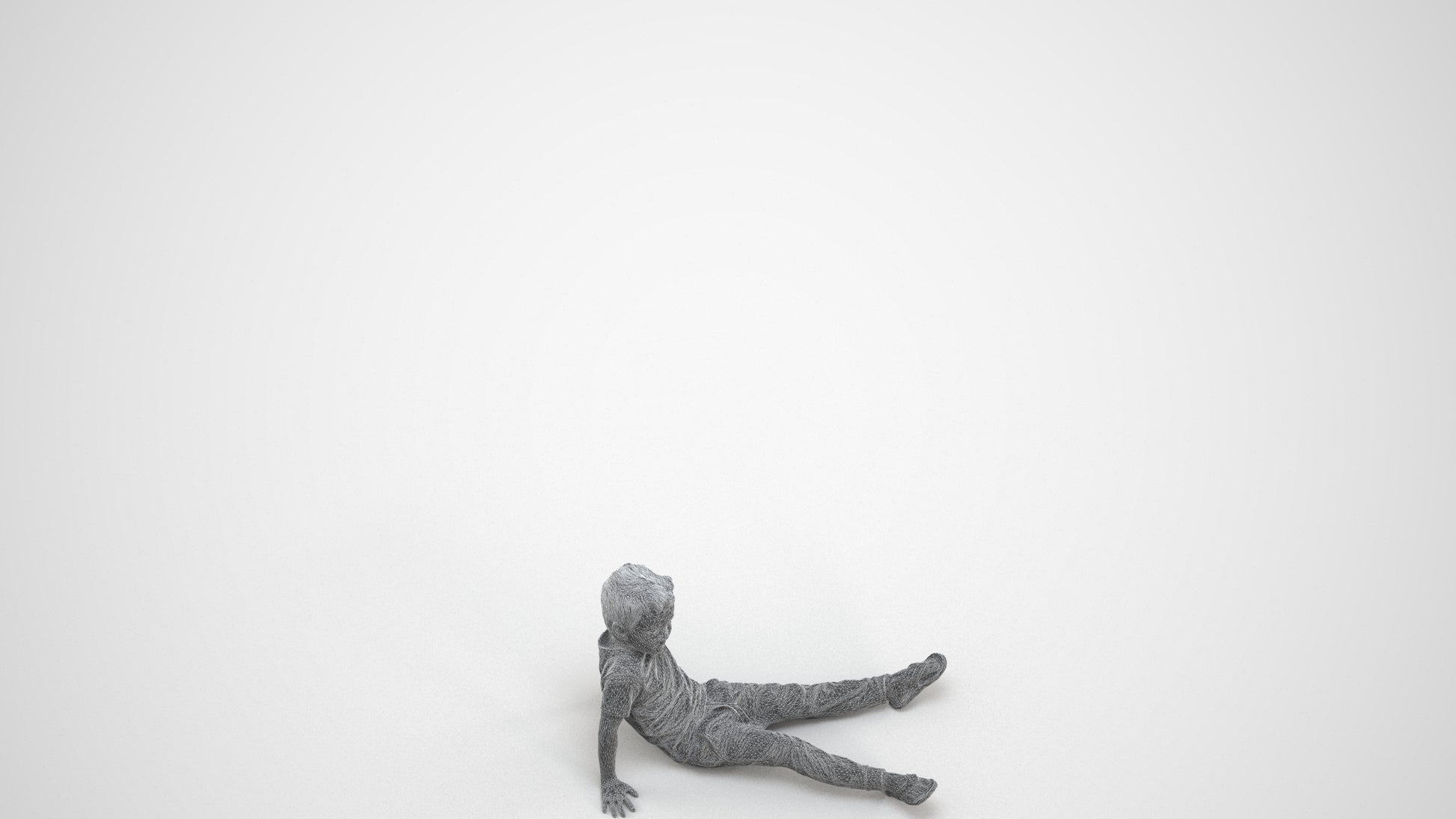 realistic 3D people boy casual kids, render-ready for V-Ray and Corona, FBX OBJ, wireframe three-quarter view
