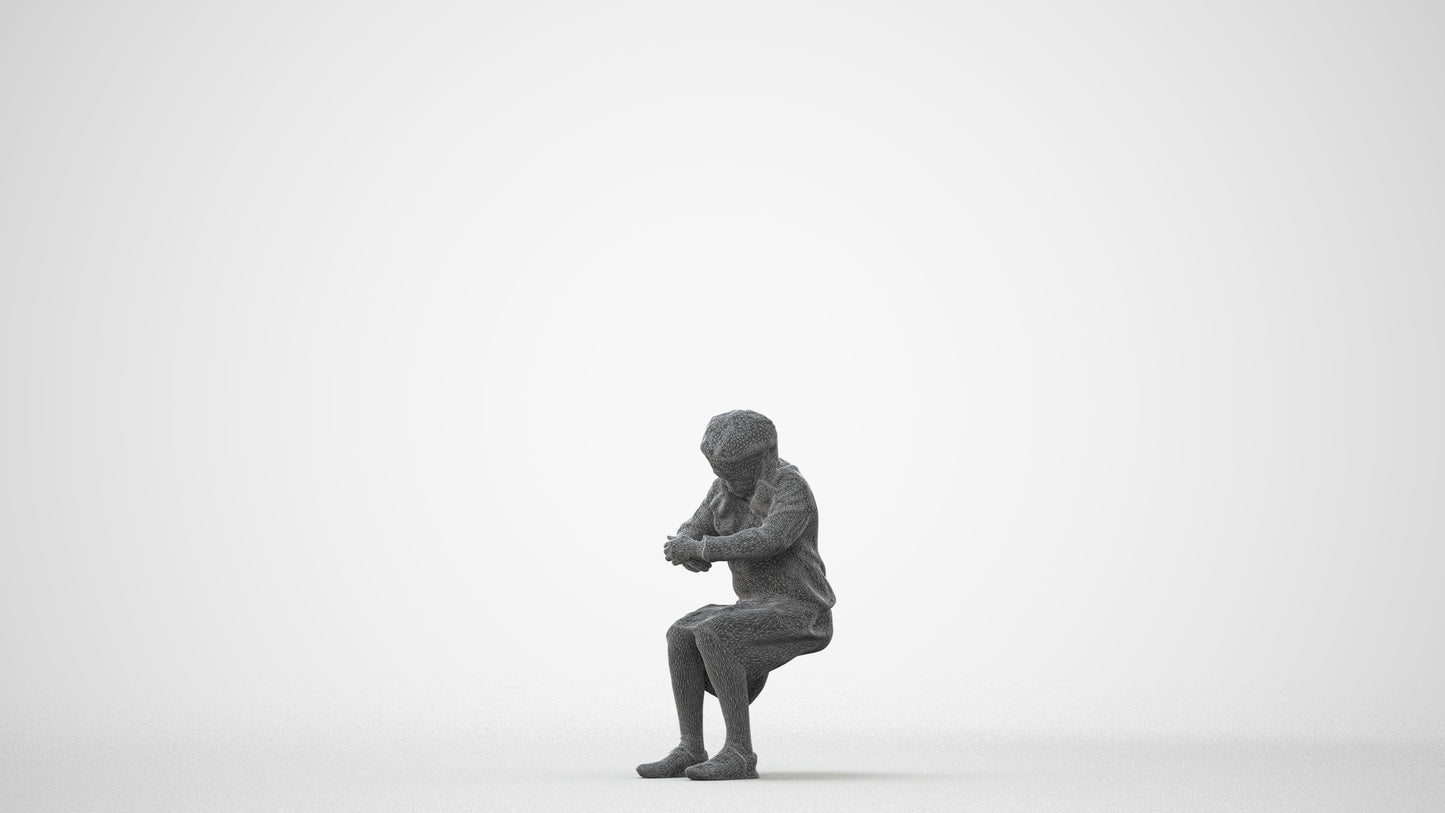 realistic 3D woman kids, scanned archviz people for Blender and 3ds Max, square thumbnail