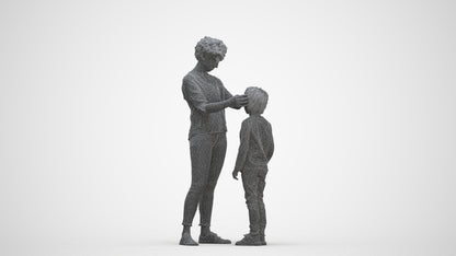 realistic 3D people girl casual kids, render-ready for V-Ray and Corona, FBX OBJ, three-quarter front view render