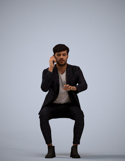 3D scanned man business, photorealistic archviz people for Enscape and SketchUp