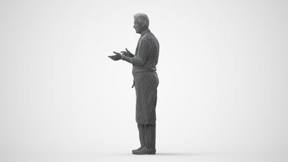 3D people model man hospitality, scanned human for 3ds Max rendering, square thumbnail