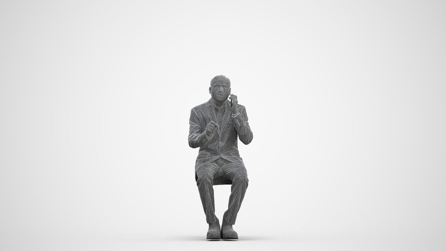 photogrammetry 3D man business shopping, realistic human model archviz FBX, three-quarter front view render