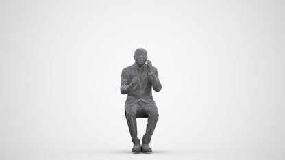photogrammetry 3D man business shopping, realistic human model archviz FBX, three-quarter front view render