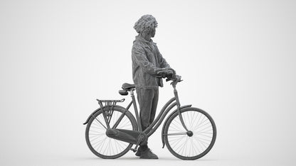photogrammetry 3D man casual shopping, realistic human model archviz FBX, wireframe side view