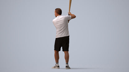 3D scanned man sport, photorealistic archviz people for Enscape and SketchUp, three-quarter view render