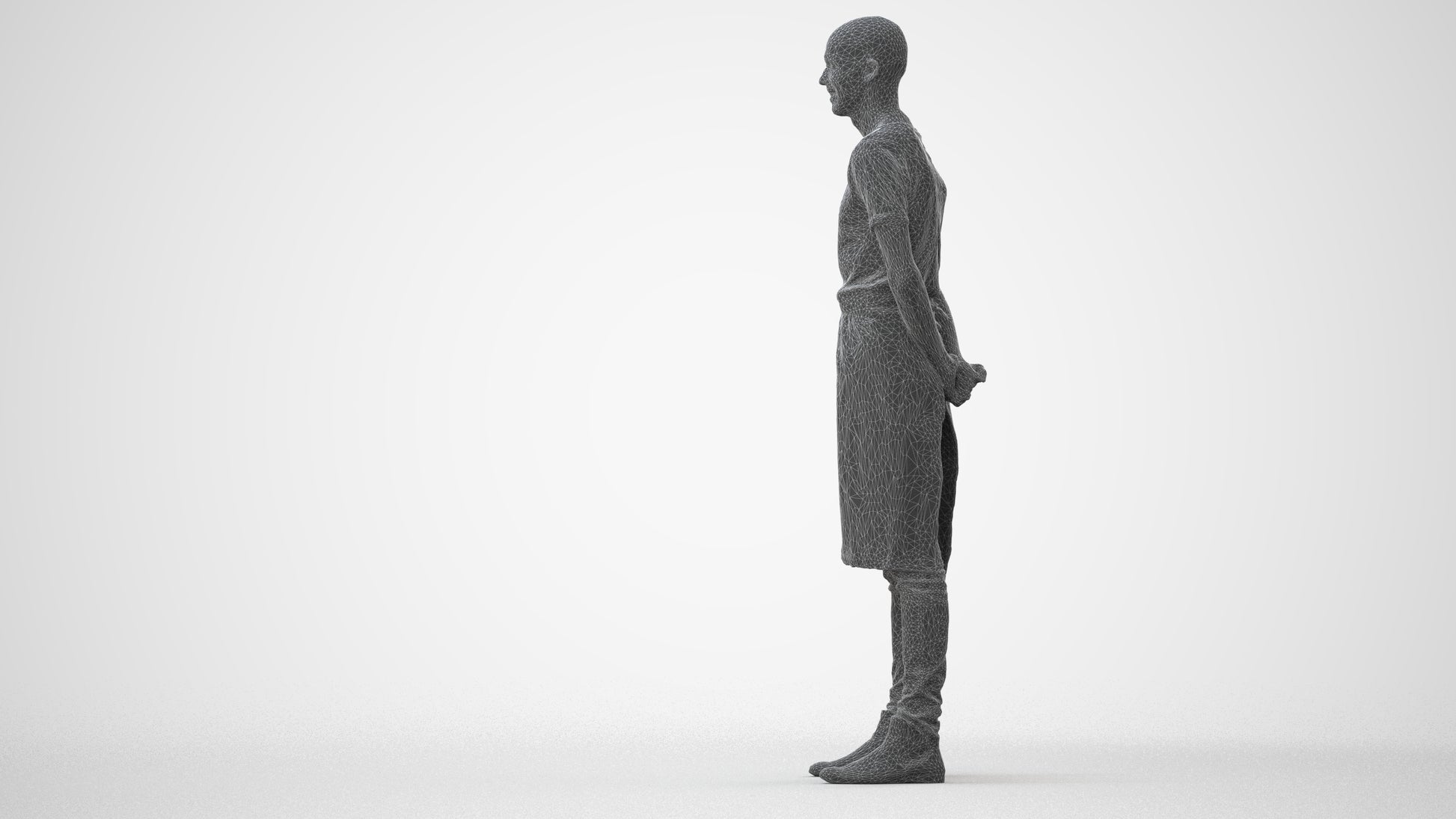 realistic 3D man hospitality, scanned archviz people for Blender and 3ds Max, square thumbnail