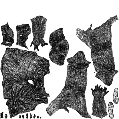 realistic 3D man casual driving, scanned archviz people for Blender and 3ds Max, wireframe top-down view