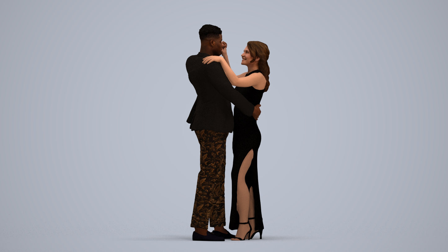 realistic 3D human woman formal kids, archviz people FBX OBJ for Blender, standing pose render