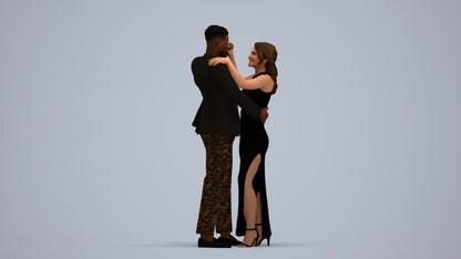 realistic 3D human woman formal kids, archviz people FBX OBJ for Blender, standing pose render