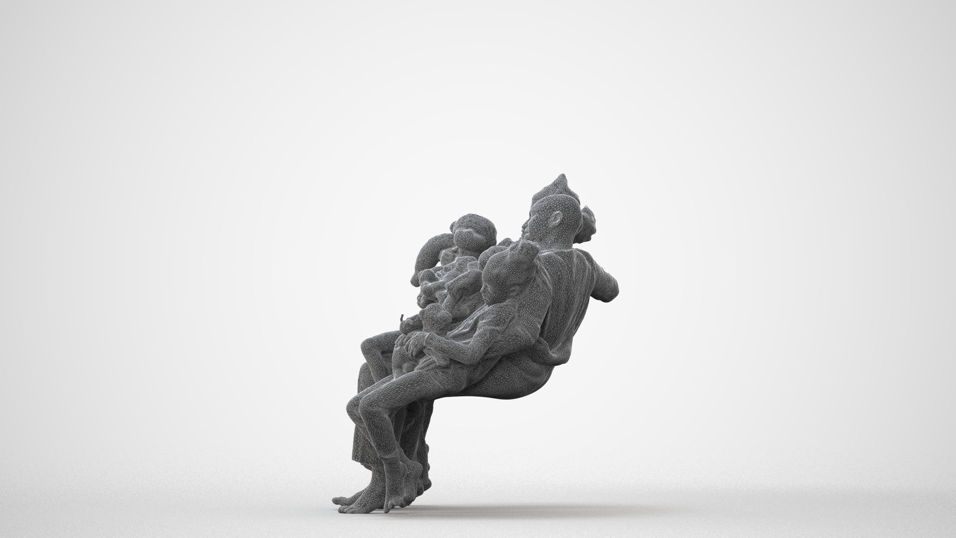 scanned 3D girl casual kids, photogrammetry people for Enscape and V-Ray, square thumbnail