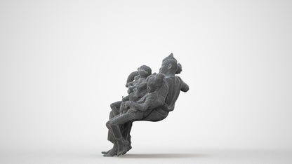 scanned 3D girl casual kids, photogrammetry people for Enscape and V-Ray, square thumbnail