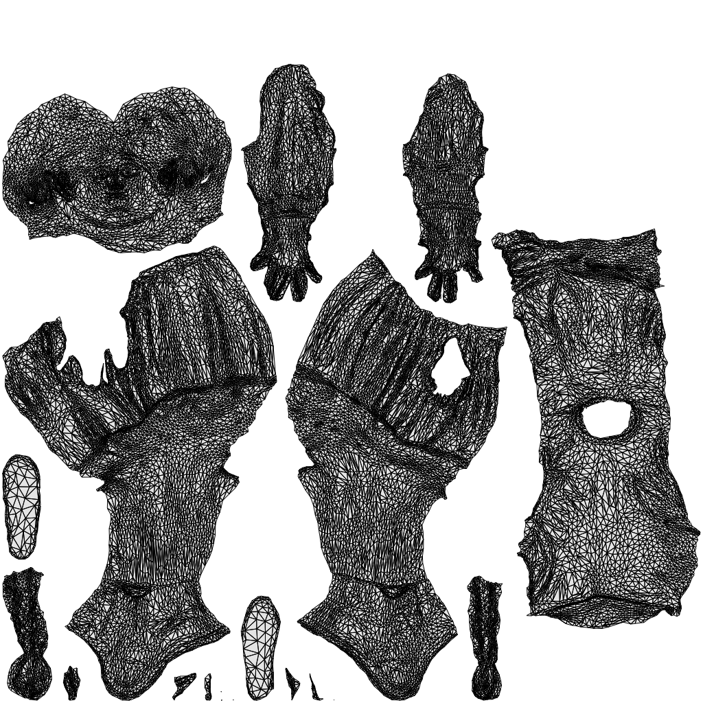 scanned 3D girl casual kids, photogrammetry people for Enscape and V-Ray, wireframe top-down view