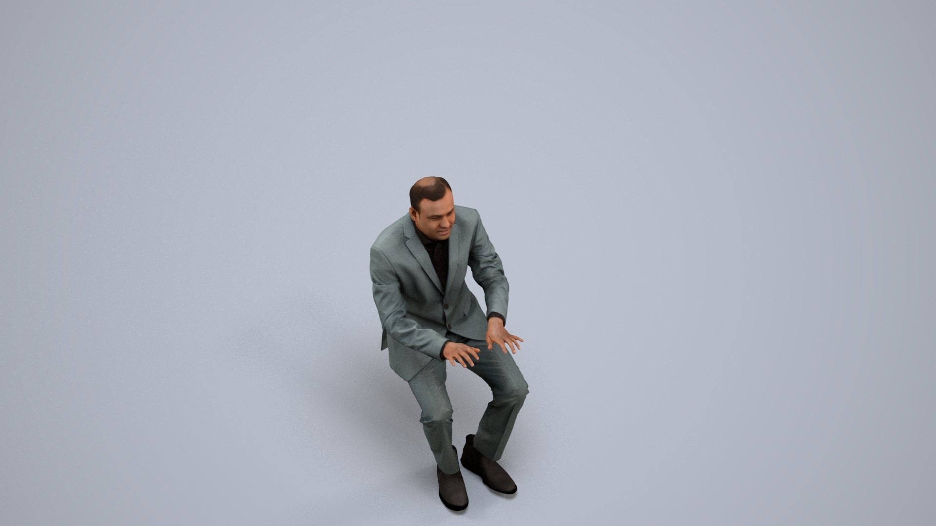 realistic 3D people man business, render-ready for V-Ray and Corona, FBX OBJ, back view render