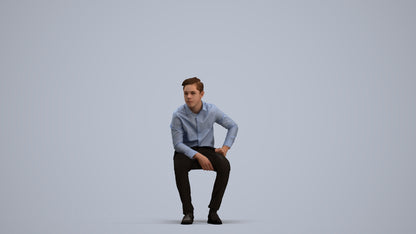 3D scanned boy kids, photorealistic archviz people for Enscape and SketchUp, standing pose render
