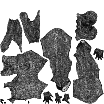 scanned 3D woman sport pool, photogrammetry people for Enscape and V-Ray, wireframe top-down view
