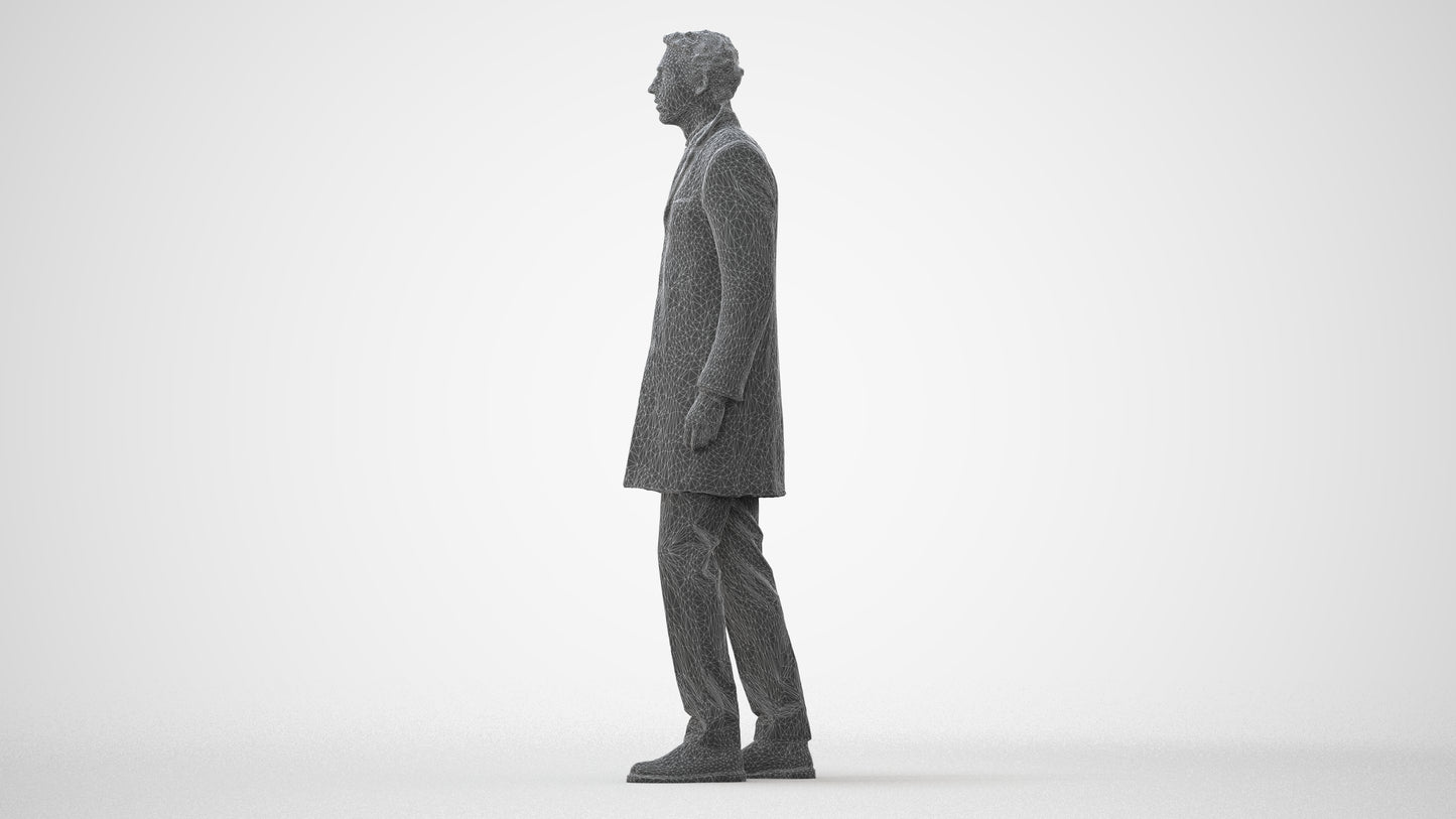 3D scanned man business, photorealistic archviz people for Enscape and SketchUp, square thumbnail