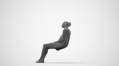 photogrammetry 3D woman casual bathroom, realistic human model archviz FBX, square thumbnail