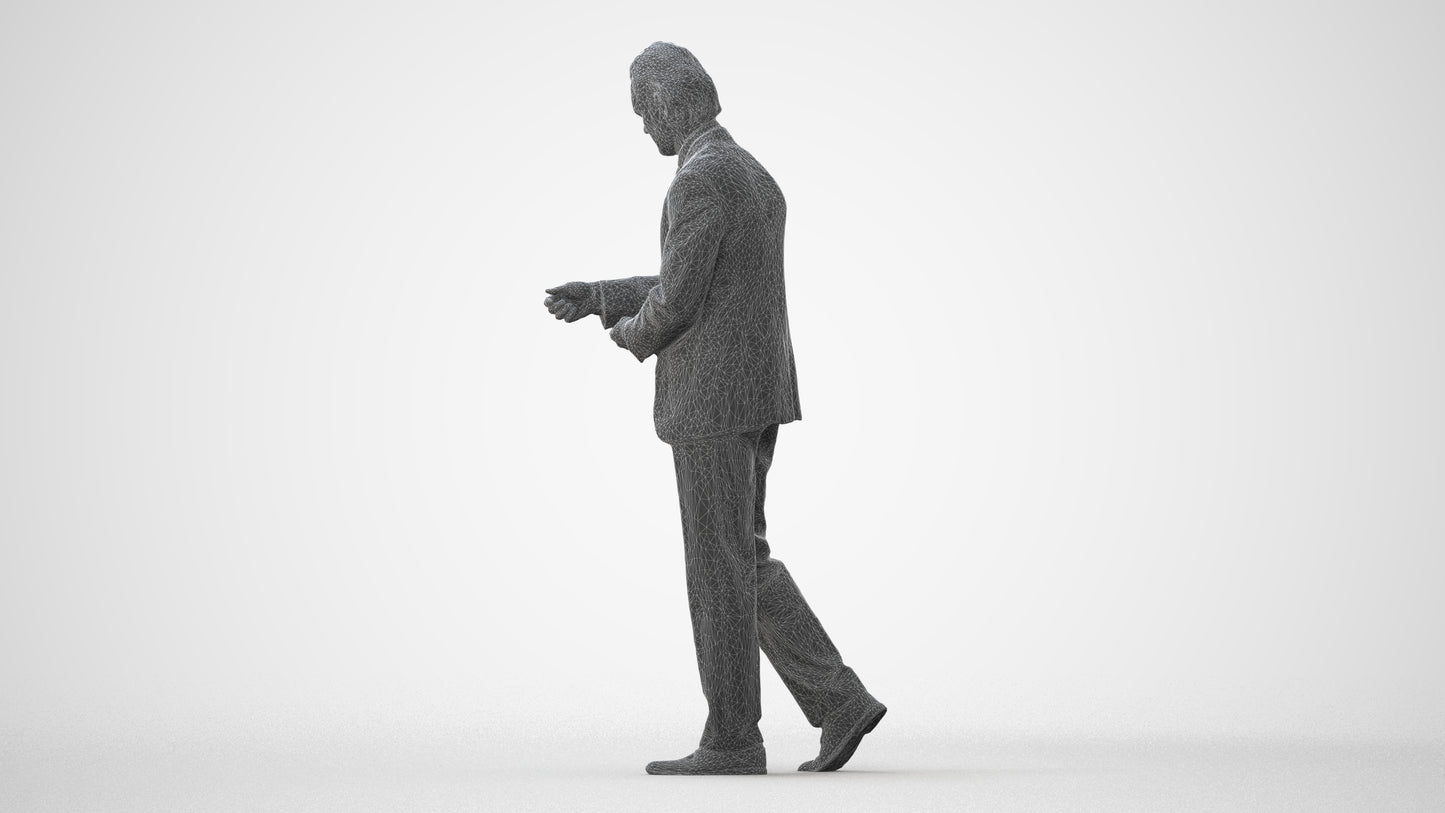 photogrammetry 3D man business, realistic human model archviz FBX, square thumbnail