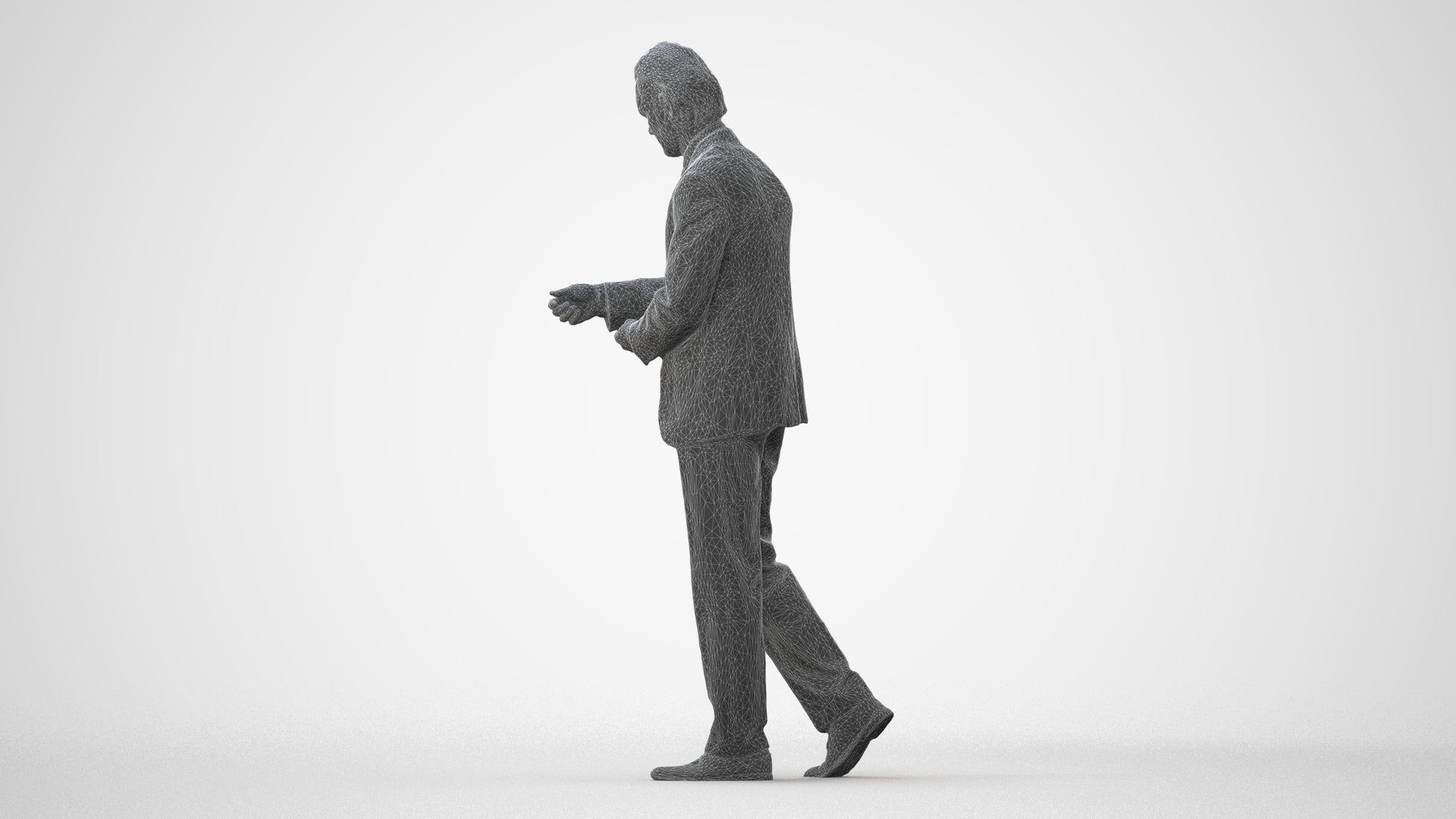 photogrammetry 3D man business, realistic human model archviz FBX, square thumbnail