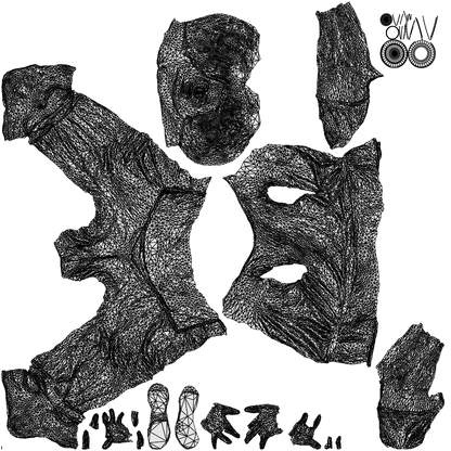 realistic 3D human man standing, archviz people FBX OBJ for Blender, wireframe top-down view