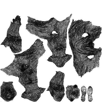 3D human model man casual sitting, photogrammetry scanned person for archviz, wireframe top-down view