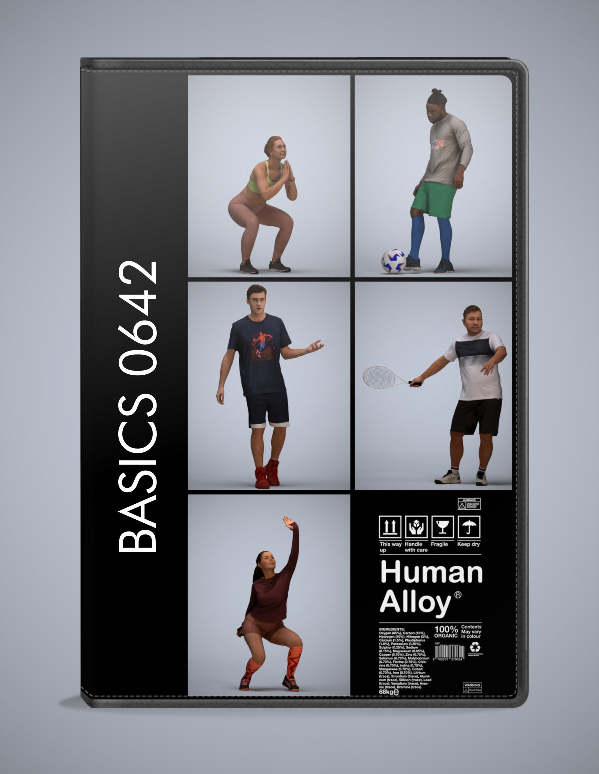 realistic 3D humans sport pack, 5 archviz people FBX OBJ for Blender