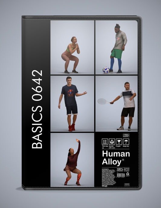 realistic 3D humans sport pack, 5 archviz people FBX OBJ for Blender