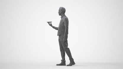 3D people model man hospitality, scanned human for 3ds Max rendering, square thumbnail