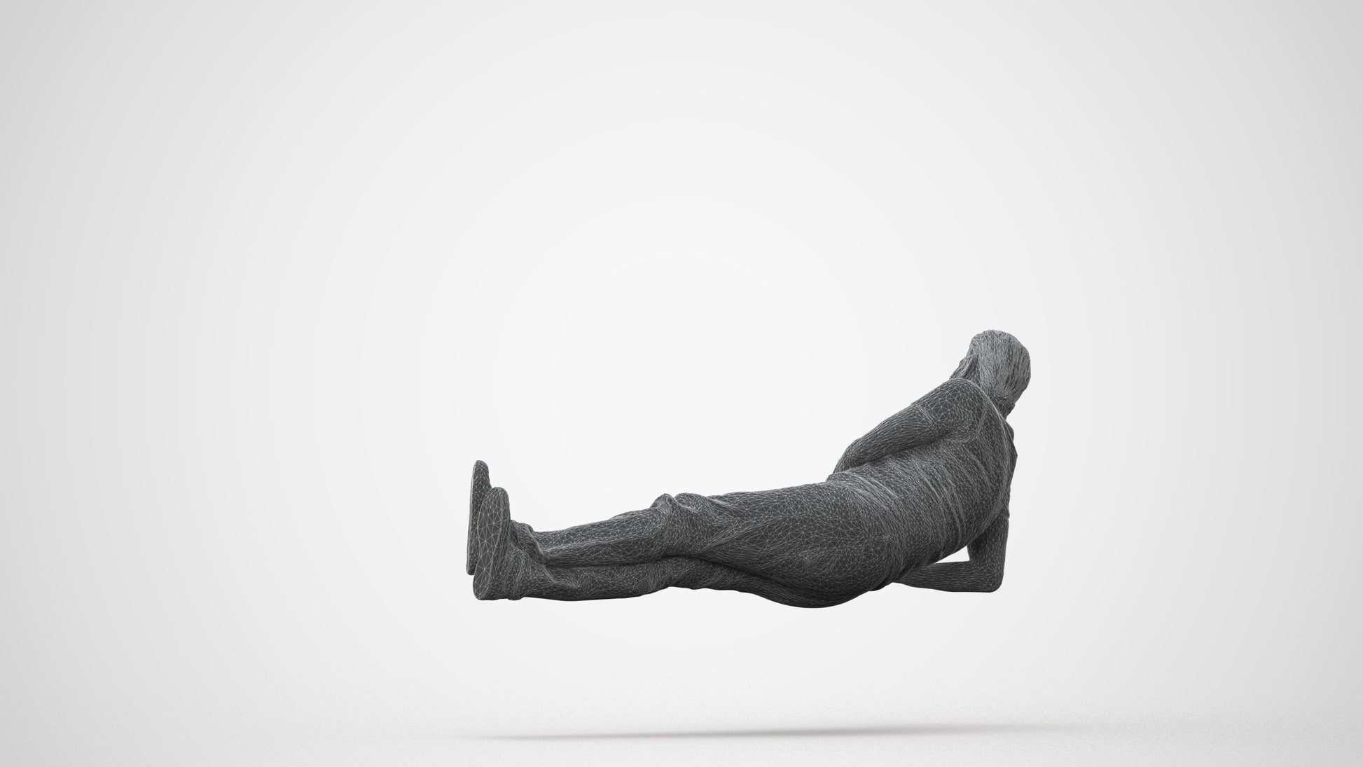 3D people model man casual sitting, scanned human for 3ds Max rendering, square thumbnail