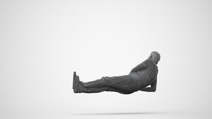3D people model man casual sitting, scanned human for 3ds Max rendering, square thumbnail
