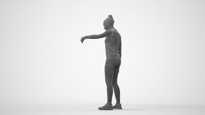 realistic 3D human girl sport, archviz people FBX OBJ for Blender, square thumbnail