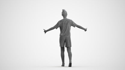 realistic 3D girl sport, scanned archviz people for Blender and 3ds Max, wireframe front view