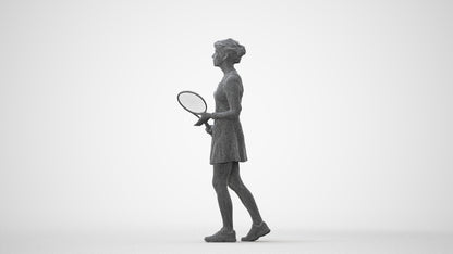 3D human model woman sport, photogrammetry scanned person for archviz, square thumbnail