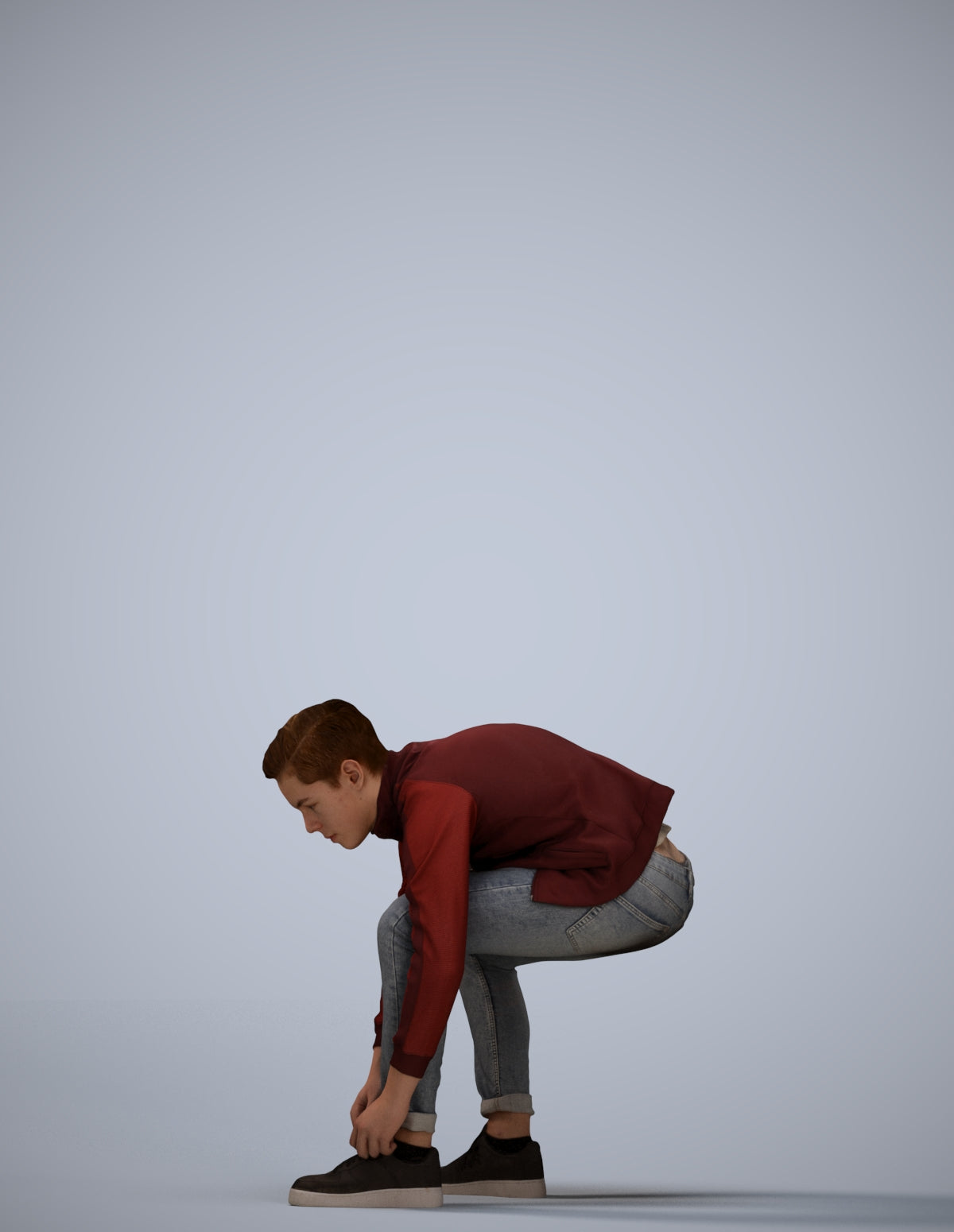 3D scanned boy kids casual, photorealistic archviz people for Enscape and SketchUp