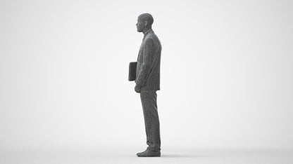scanned 3D man business, photogrammetry people for Enscape and V-Ray, square thumbnail