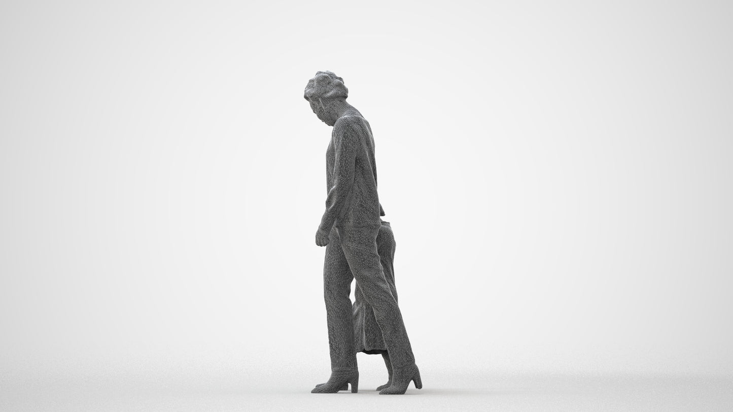 realistic 3D girl casual kids, scanned archviz people for Blender and 3ds Max, square thumbnail