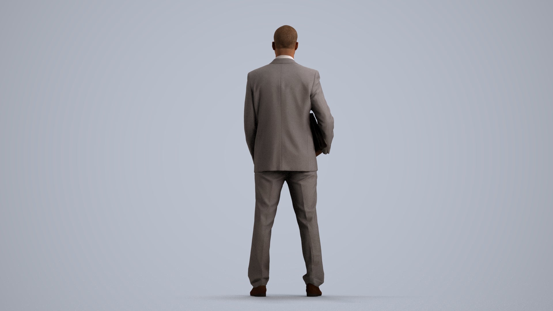 scanned 3D man business, photogrammetry people for Enscape and V-Ray, front view render