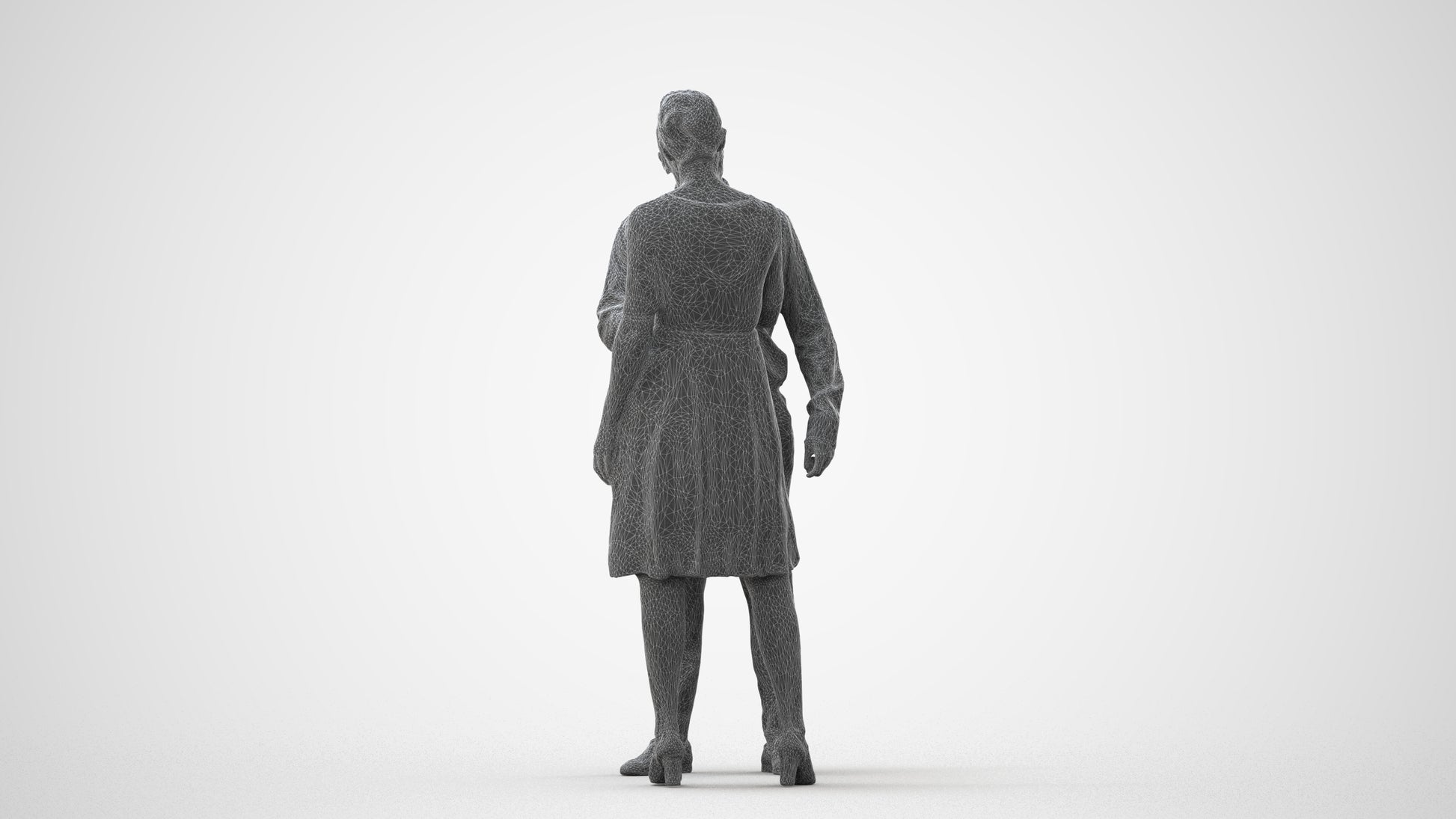 scanned 3D woman business, photogrammetry people for Enscape and V-Ray, square thumbnail