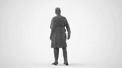 scanned 3D woman business, photogrammetry people for Enscape and V-Ray, square thumbnail