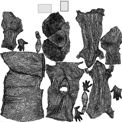 realistic 3D people woman casual walking, render-ready for V-Ray and Corona, FBX OBJ, wireframe top-down view