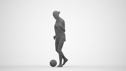 realistic 3D woman sport, scanned archviz people for Blender and 3ds Max, wireframe back view