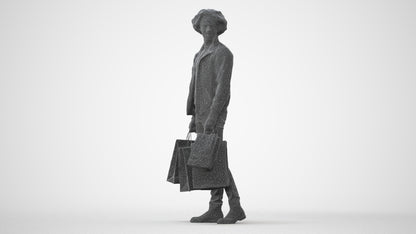 realistic 3D man casual shopping, scanned archviz people for Blender and 3ds Max, square thumbnail