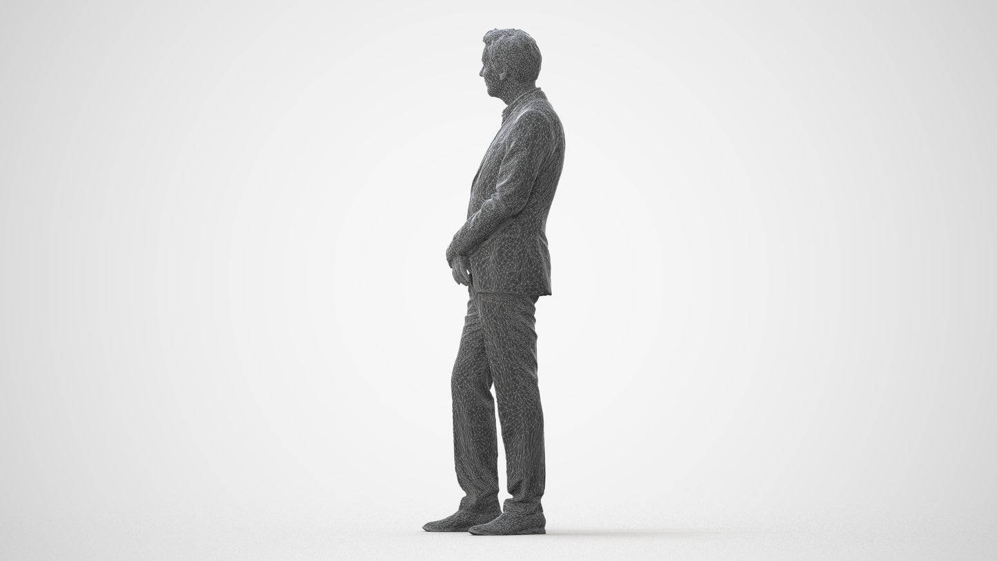 realistic 3D people man business, render-ready for V-Ray and Corona, FBX OBJ, square thumbnail