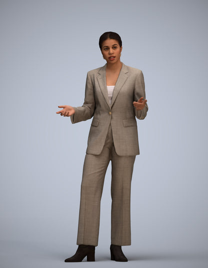 realistic 3D woman business, scanned archviz people for Blender and 3ds Max