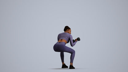 realistic 3D human woman sport, archviz people FBX OBJ for Blender, front view render
