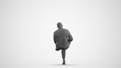 realistic 3D human man business, archviz people FBX OBJ for Blender, wireframe front view